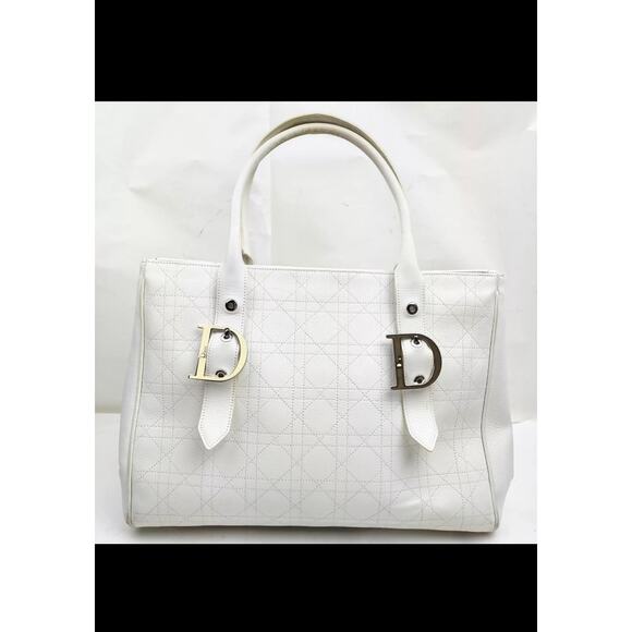Christian Dior Handbags - White Leather Dior tote Bag